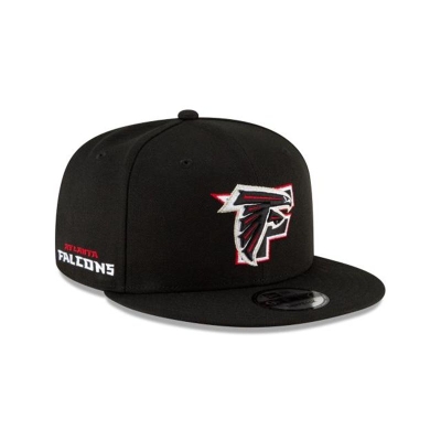 Black Atlanta Falcons Hat - New Era NFL Logo Mix 9FIFTY Snapback Caps USA0271548